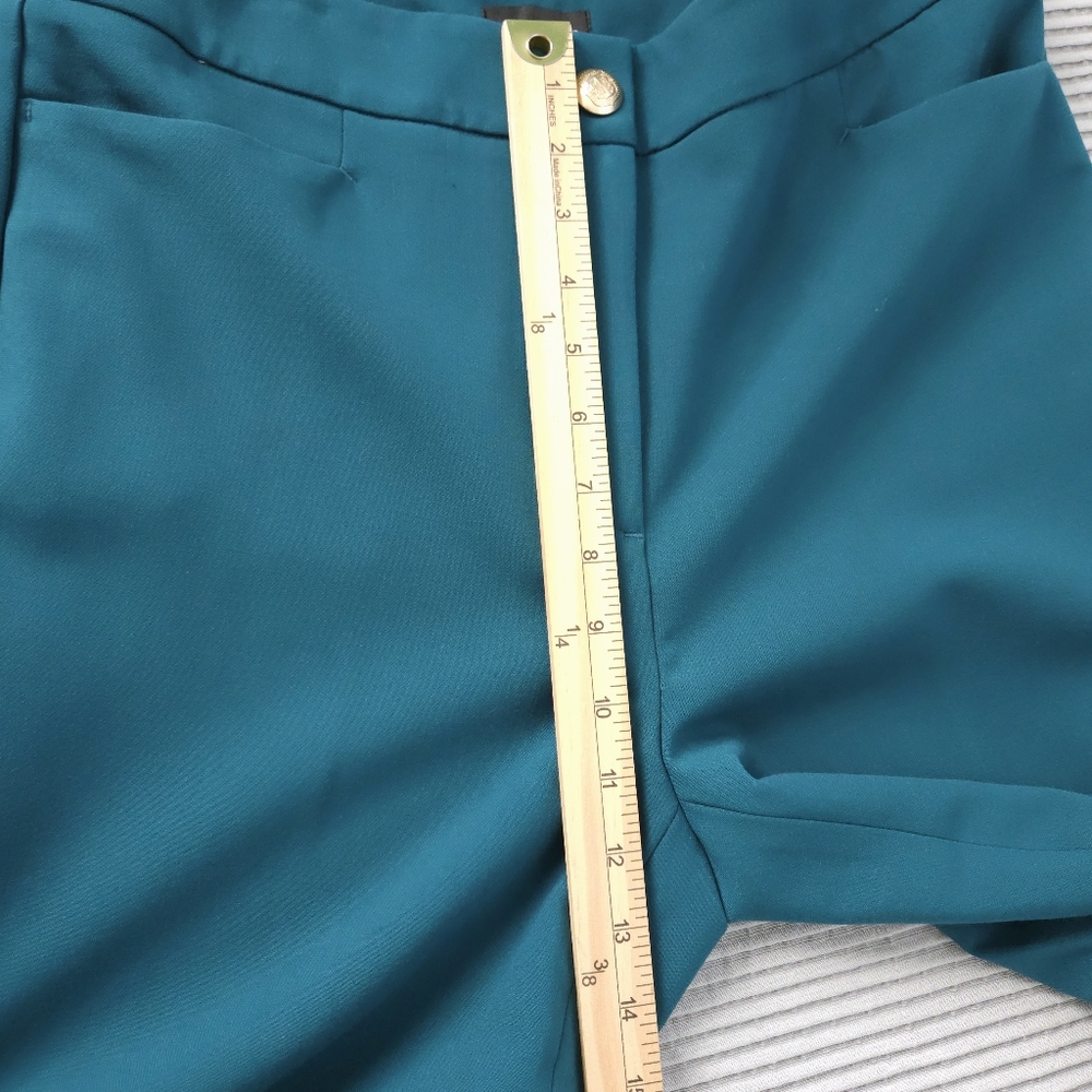 Talbots Providence Pant High Waist Flare Leg Teal Peacock 8 Stretch Crepe New - Picture 12 of 12